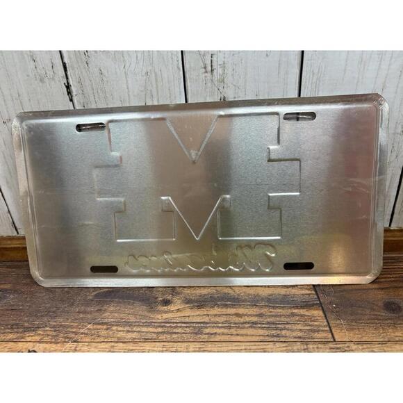 NCAA Officially Licensed  Michigan Wolverines White Aluminum License Plate - Picture 6 of 6